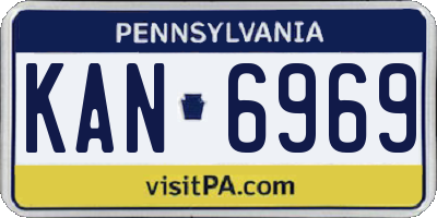 PA license plate KAN6969