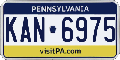 PA license plate KAN6975