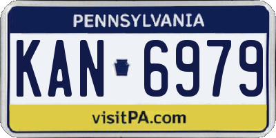 PA license plate KAN6979