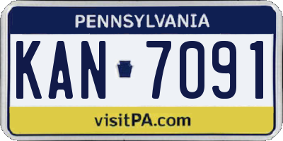 PA license plate KAN7091