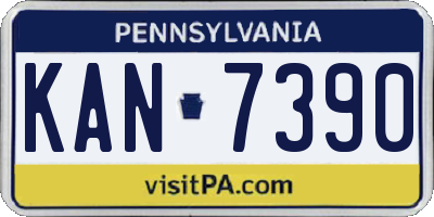 PA license plate KAN7390