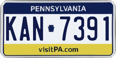 PA license plate KAN7391