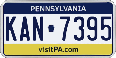 PA license plate KAN7395