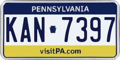PA license plate KAN7397