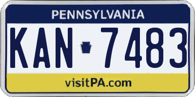 PA license plate KAN7483