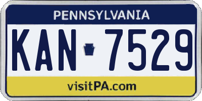 PA license plate KAN7529