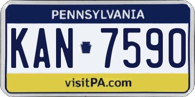 PA license plate KAN7590
