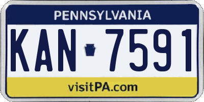 PA license plate KAN7591