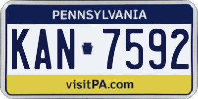 PA license plate KAN7592