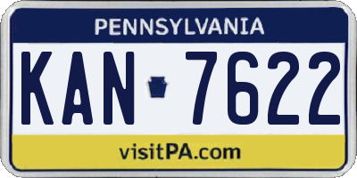 PA license plate KAN7622