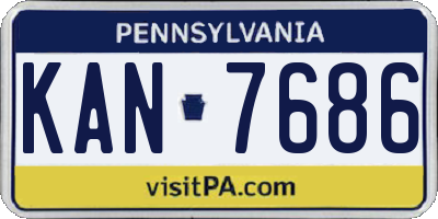 PA license plate KAN7686