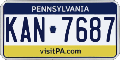 PA license plate KAN7687