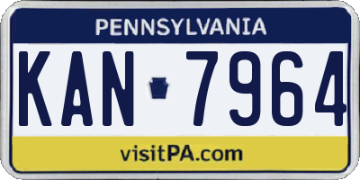 PA license plate KAN7964