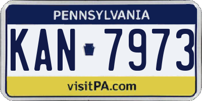 PA license plate KAN7973