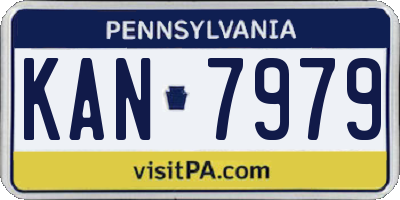 PA license plate KAN7979