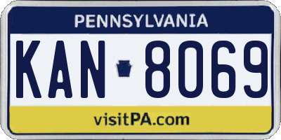 PA license plate KAN8069