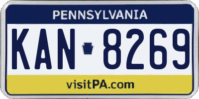 PA license plate KAN8269