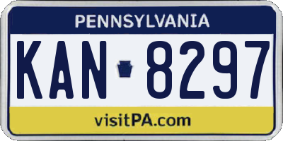 PA license plate KAN8297
