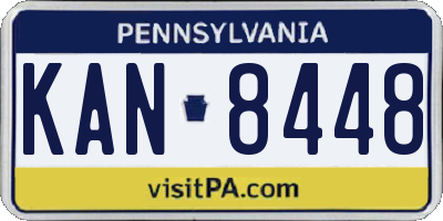 PA license plate KAN8448