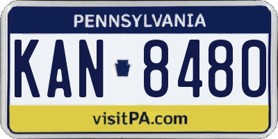 PA license plate KAN8480