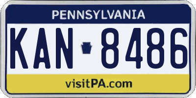 PA license plate KAN8486