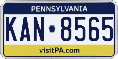 PA license plate KAN8565