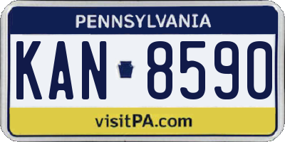 PA license plate KAN8590