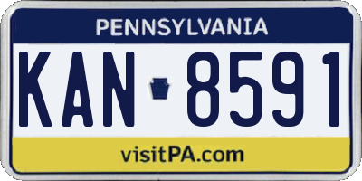 PA license plate KAN8591