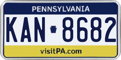 PA license plate KAN8682