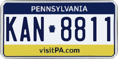 PA license plate KAN8811