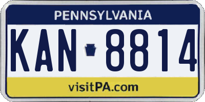 PA license plate KAN8814