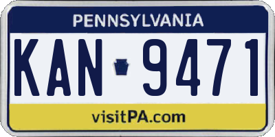 PA license plate KAN9471