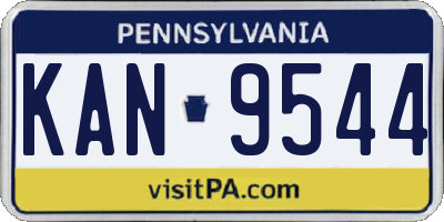PA license plate KAN9544