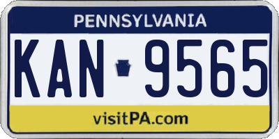 PA license plate KAN9565