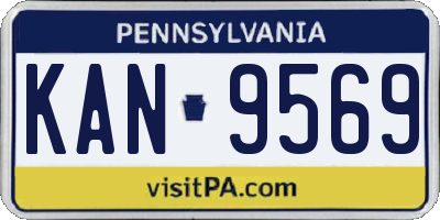 PA license plate KAN9569