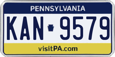 PA license plate KAN9579