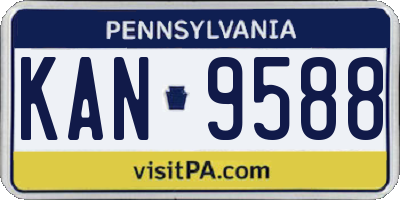 PA license plate KAN9588
