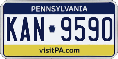 PA license plate KAN9590