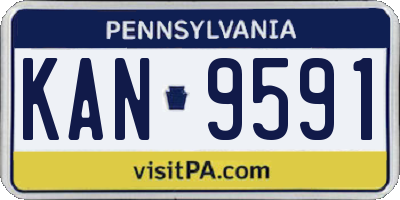 PA license plate KAN9591