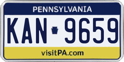 PA license plate KAN9659