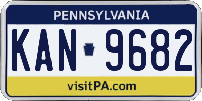 PA license plate KAN9682