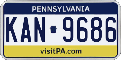 PA license plate KAN9686
