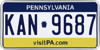 PA license plate KAN9687