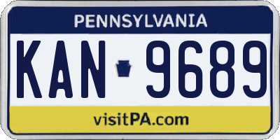PA license plate KAN9689