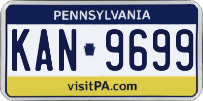 PA license plate KAN9699