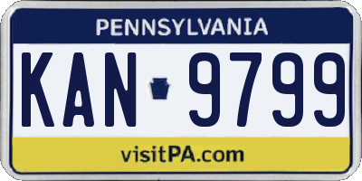 PA license plate KAN9799