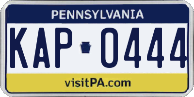 PA license plate KAP0444