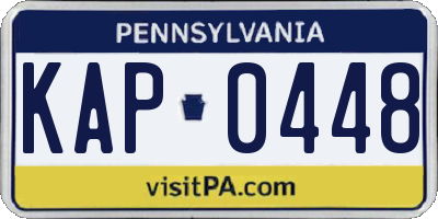 PA license plate KAP0448