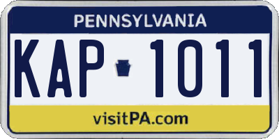 PA license plate KAP1011
