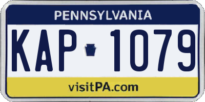 PA license plate KAP1079